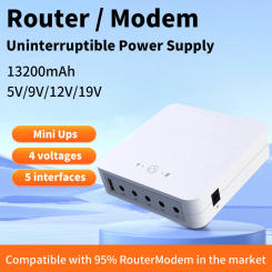 13200mAh UPS Uninterruptible Power 18W Supply Battery Backup 5v 9v 12v 19v Output Power Router Modem Adapter POE emergency Power