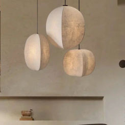 Wabi-sabi Style Minimalist LED Pendant Light Modern Suspension Hanging Light for Dining Room Interior Decoration Lighting