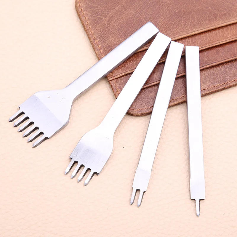 Description Picture 2 of item1pc 3/4/5mm 1/2/4/6 Holes Punch Kit Leather Handcraft DIY Leather Carving Tool Diy Leather Craft Sewing Hand Tools