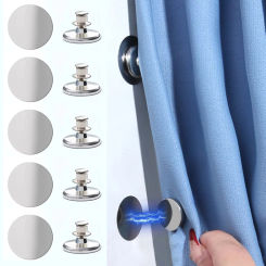 Modern metal magnetic hook, suitable for curtains - easy to install wall mounted magnetic buckle