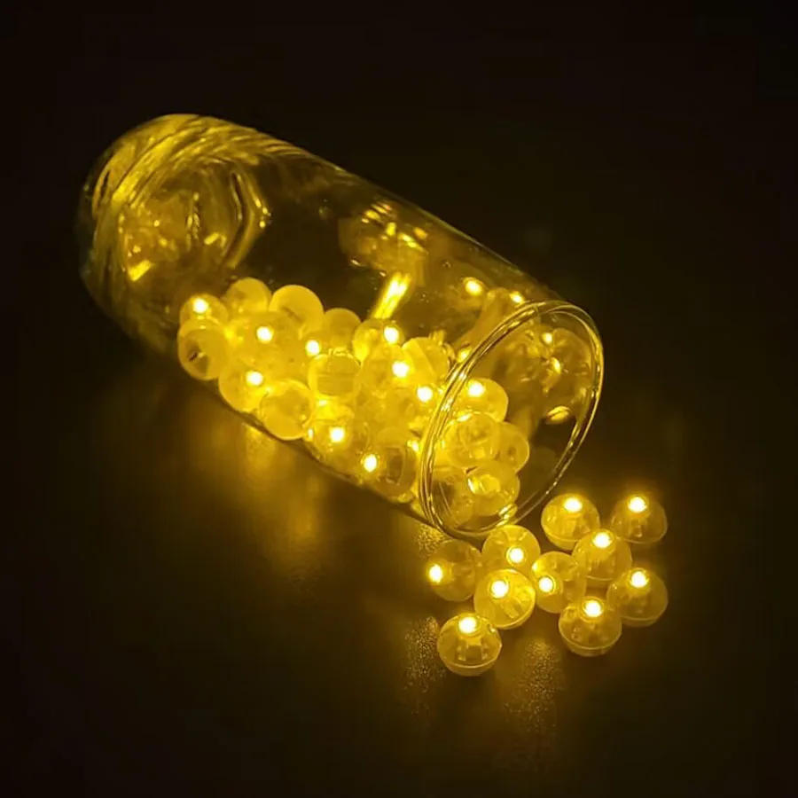 Description Picture 5 of item50/100/150/200/300pcs Tumbler Round Ball Light Balloon LED Flash Luminous Lamps Lantern Light for Wedding Party Birthday Decor