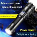 Powerful LED Flashlight Reachargeable Tactical Torch Outdoor Camping Emergency Fishing Lantern Y8M2