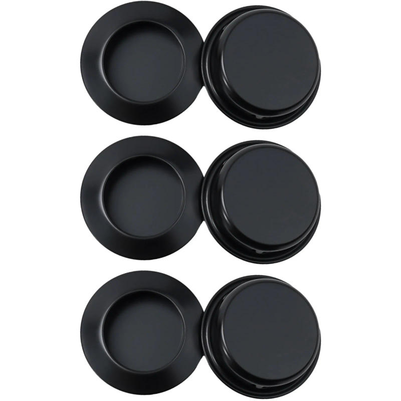 Description Picture 2 of itemHigh Quality Door Handle 6pcs Beveled Black Black Cabinet For Long Term Use High Strength Oxidation Resistance