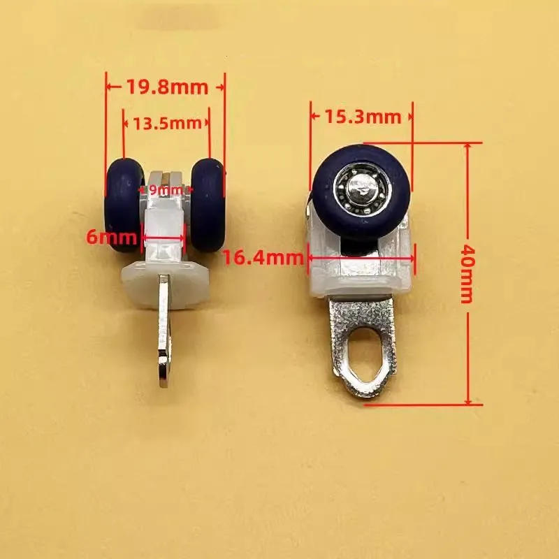 Description Picture 4 of item30/50PCS Old Curtain Track Pulley Metal Bearing Mute Roller Curtain Hardware Accessories Curtain Rods for Windows Wheel