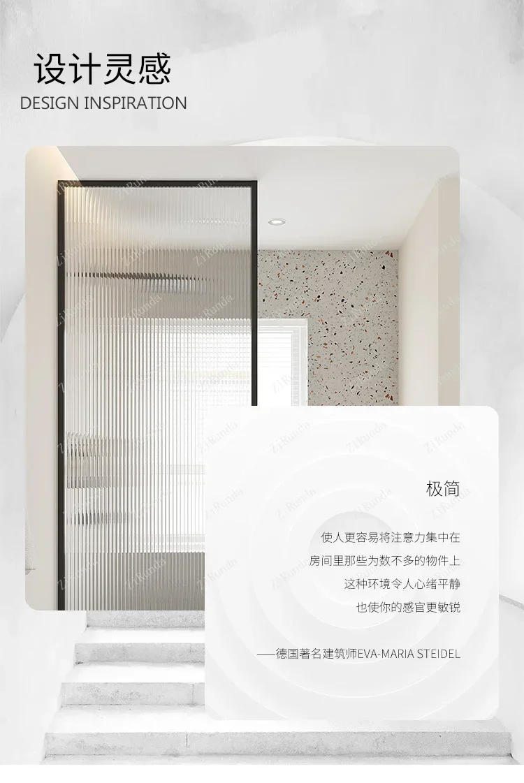Description Picture 5 of itemShower Room Glass Partition Bathroom Glass Toilet Dry Wet Separation Sliding Door Bathroom Bath Screen