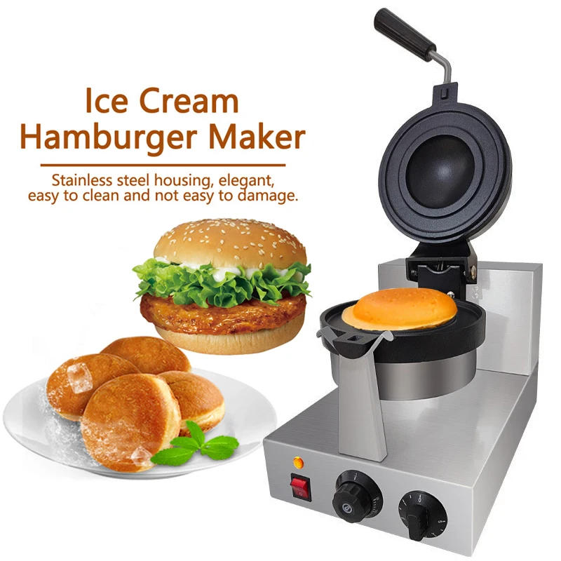 Description Picture 4 of itemWaffle UFO Burger Machine 110V/220V Gelato Panini Electric Ice Cream Hamburger Maker
