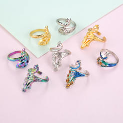 2Pcs Plastic Handmade DIY Knitting Ring Crochet Loops Finger Thimble Yarn Guides Adjustable Opening Sewing Tool Accessories 17mm