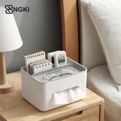 Tissue Box Napkin Holder Remote Control Storage Desk Organizer Office Multifunctional Sundries Ontainer Storage Home