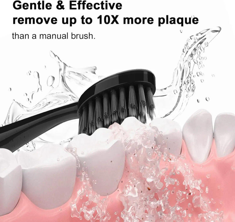 Description Picture 3 of itemReplacement Brush Heads for Original Burst and Pro Sonic Electric Toothbrush Soft Charcoal Bristles Refill Remove Plaque