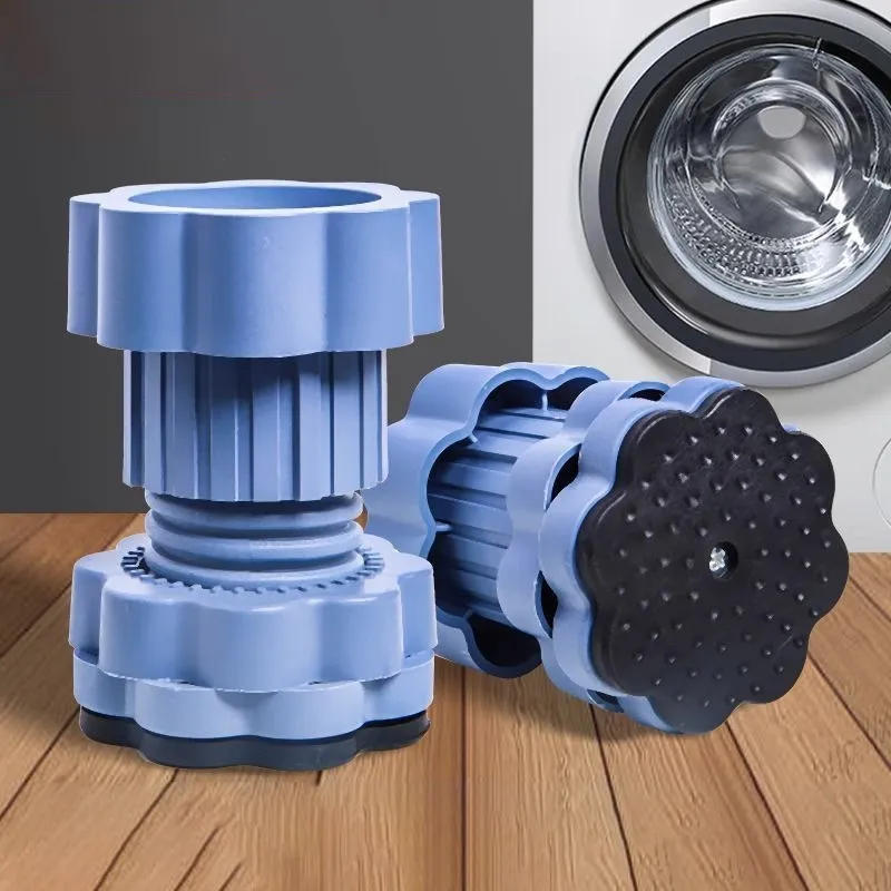 Description Picture 2 of item4Pcs Washing Machine Foot Pad Adjustable Height Slipstop Skid Raiser Mat Prevent Moving Furniture Foot Pad Dampers Stand