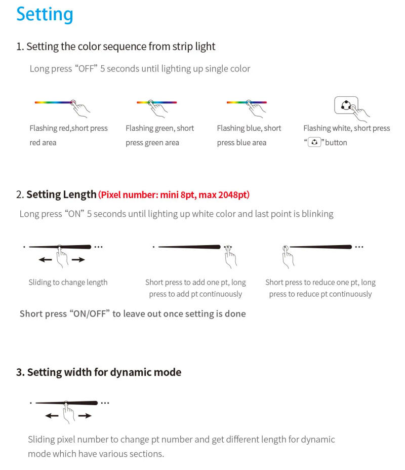 Description Picture 6 of itemMiboxer SPIR3 2.4GHz 5V~24V 3in1 SPI Single color/RGB/RGBWIC TTL Signal Dim Controller for WS2811 WS2812 WS2815 LED Pixel strip