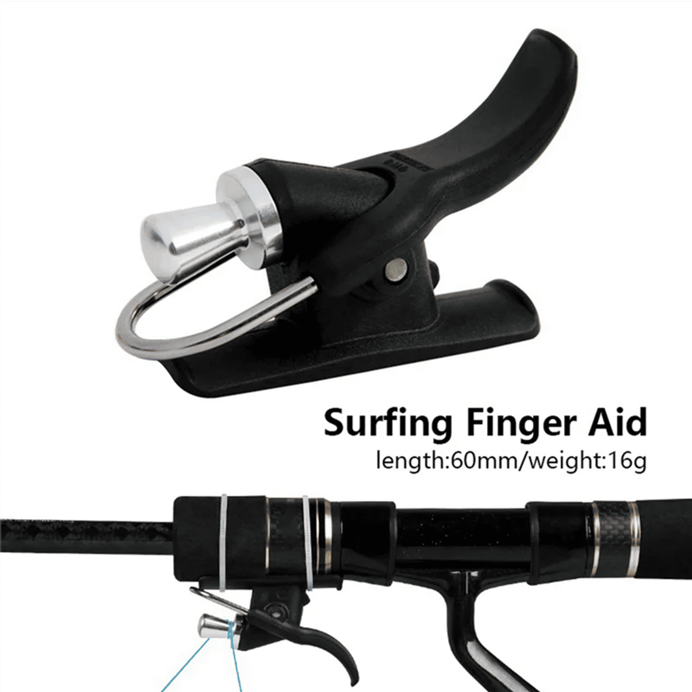 Description Picture 4 of itemHOES-4 Set Sea Fishing Trigger Cannon Surf Fishing Trigger Aid Fixed Spool Casting Aid Thumb Button Fishing Accessories