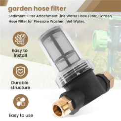 BHBD-Sediment Filter Attachment Line Water Hose Filter, Garden Hose Filter For Pressure Washer Inlet Water
