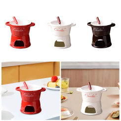 Chocolate Fondue Pot Butter Heater Cookware Melt Hot Pot Bowl Set for Dinner Party Wedding Candy Party Tapas Home Dessert