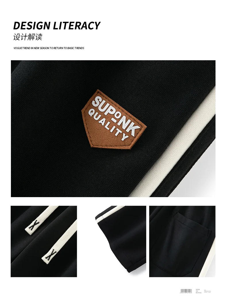 Description Picture 6 of itemNew Daily Japanese High Street Youth Pop  Straight  Loose  Men's Sweatpants Everything with Fashionable Casual Right Angle Pants