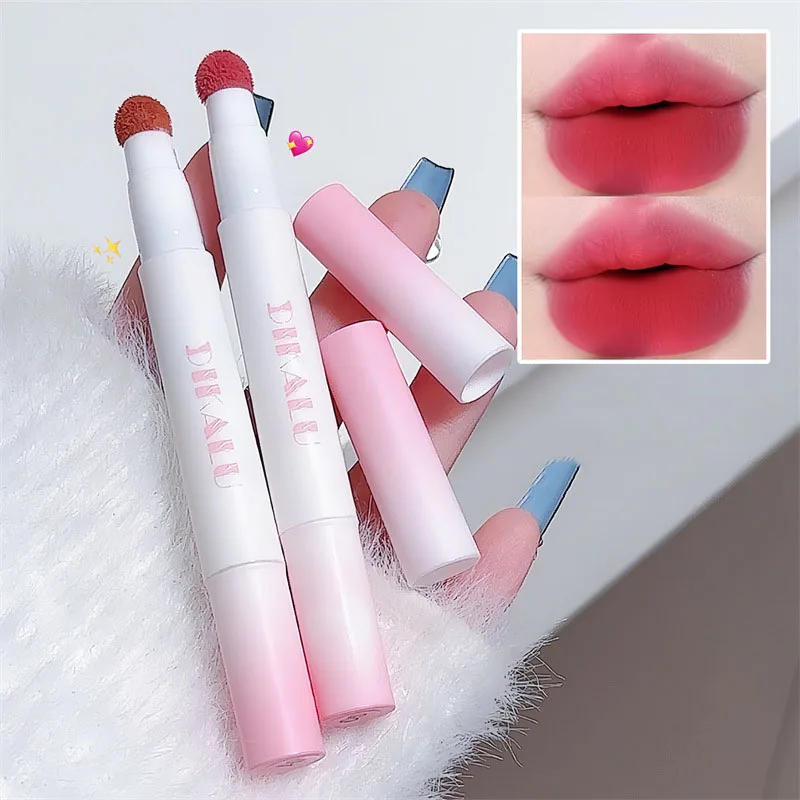 Description Picture 2 of itemLip Gloss Cream Air Cushion Lips Cream Matte Brick Red Lip Glaze Mud Lipstick Pen Non-Stick Cup Female Lip Tint Korean Makeup