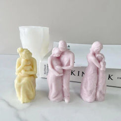 Men and Women Silicone Candle Mold Aromatherapy Soap Mold for Candle Making Kit Diy Flower Handmade Candle Mold