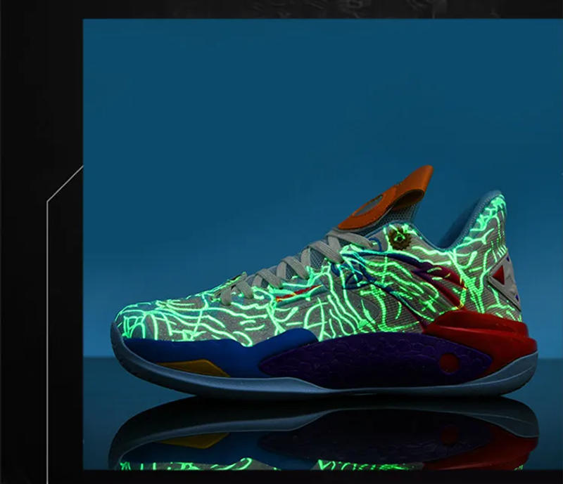 Description Picture 4 of itemHigh Quality Basketball Sneakers For Men Fashion Pink Fluorescent Basketball Shoes Women Professional Design Men's Sports Shoes