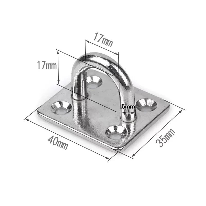 Description Picture 5 of itemHeavy Duty 304 Stainless Steel Square Pad Eye Plate Shade Sail Sailboat 5/6/8mm for Kayaking Canoe Boat Water Sports Accessories