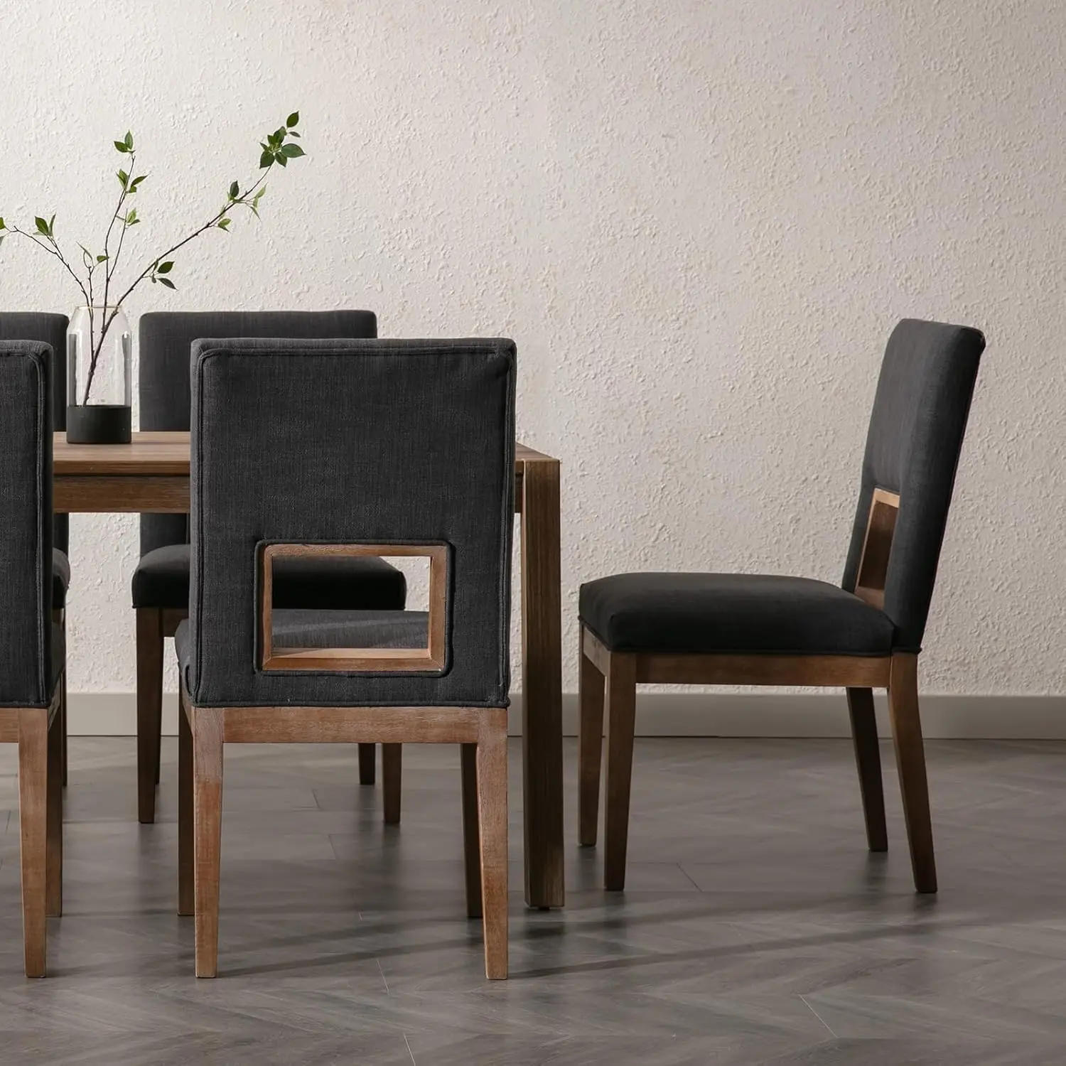 Description Picture 4 of itemWood Dining Table, 59 Inches Farmhouse Rectangle Dining Room Table for 4-6 Person Rustic Kitchen Table, Dining Tables