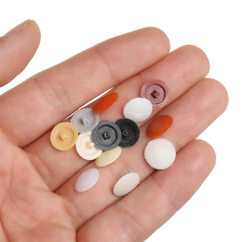 Description Picture 3 of item200pcs/bag Plastic Bolt Nut Covers Exterior Protective Caps Practical Self-tapping Screws Decoration Cover Furniture Hardware