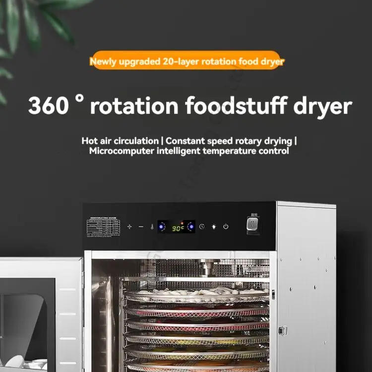 Description Picture 2 of itemLarge Commercial Dry Fruit Machine Automatic Rotating Fruit Dryer Household Fruit and Vegetable Air Dryer Food Dehydrator