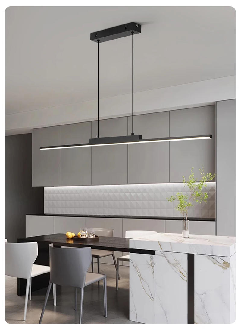 Description Picture 6 of itemPendant Lights Modern Simple Dining Room Lights For Kitchen Long Chandelier Living Room Pendant Lamp Home Decoration Lighting