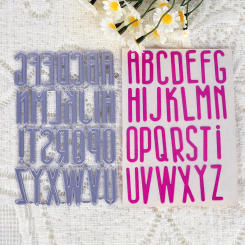 26 English Alphabet Arabic Numeral Happy Birthday Bow Tie Five-pointed Star Love Circle Metal Cutting Die For Embossing Decor