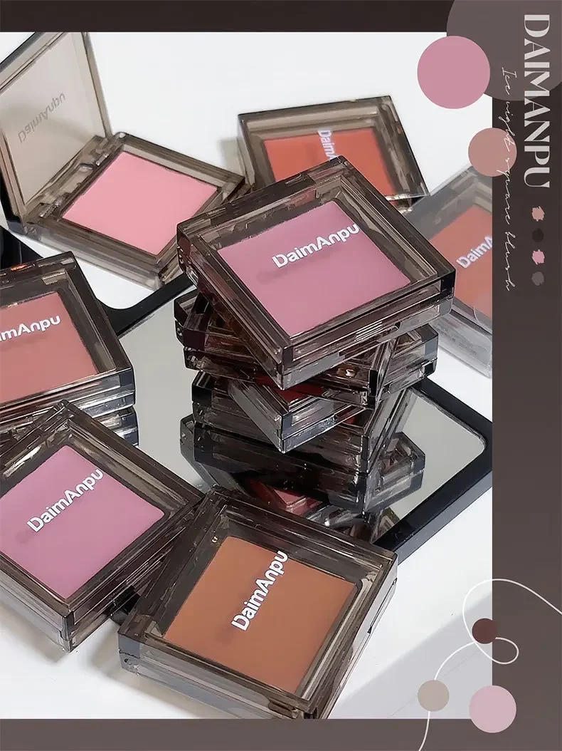 Description Picture 4 of itemMonochrome Creamy Blush Palette Waterproof Moisturizing Make-up Blusher Mud Cream Cheek Matte Peach Rouge Contour Tint Cosmetics