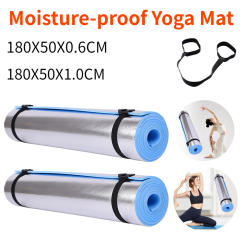 Yoga Mat Anti-skid Sports Fitness EVA 1/0.6CM Thick Fitness Yoga Mat for Exercise Yoga and Pilates Gymnastics Mat with Bandage