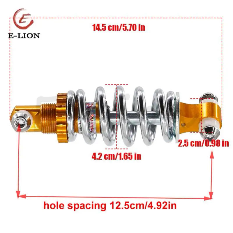 Description Picture 5 of itemElectric Scooter Bicycle Rear Shock Absorber 125mm Shock Absorber Modified Accessories Scooter