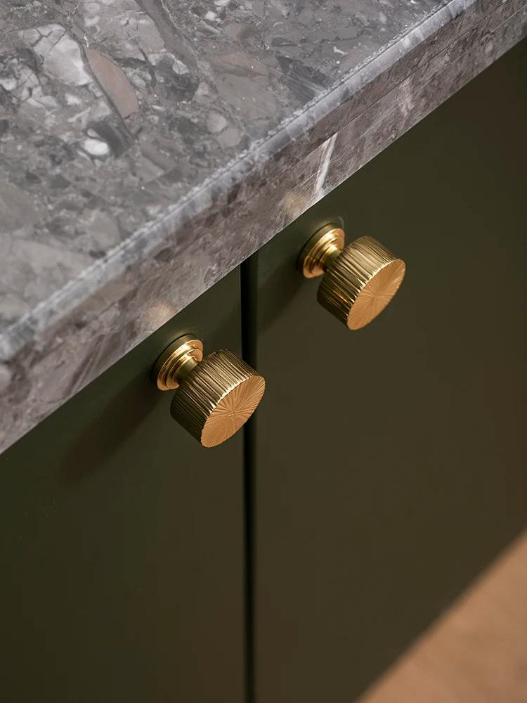 Description Picture 6 of itemTinyhob Vertical Lines Solid Brass Handle for Kitchen Cabinet Knobs T Bars Bedroom Wardrobes Long Pull Gold Drawer Handle