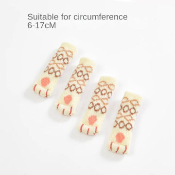 4PCS/lot Chair Foot Cover Protective Cat Claw Knitted Socks Mute Wear-resistant Non-slip Table Leg Floor Protection Mat 6-17cm