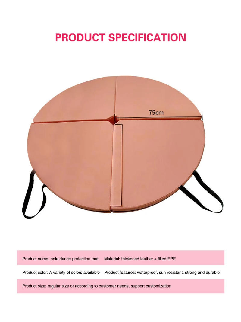 Description Picture 6 of itemFoldable Pole Dancing Mat Round Workout Gymnastics Pads Anti-Fall Anti-Skid Protection Mat for Pole Dance Safety Mat Yoga