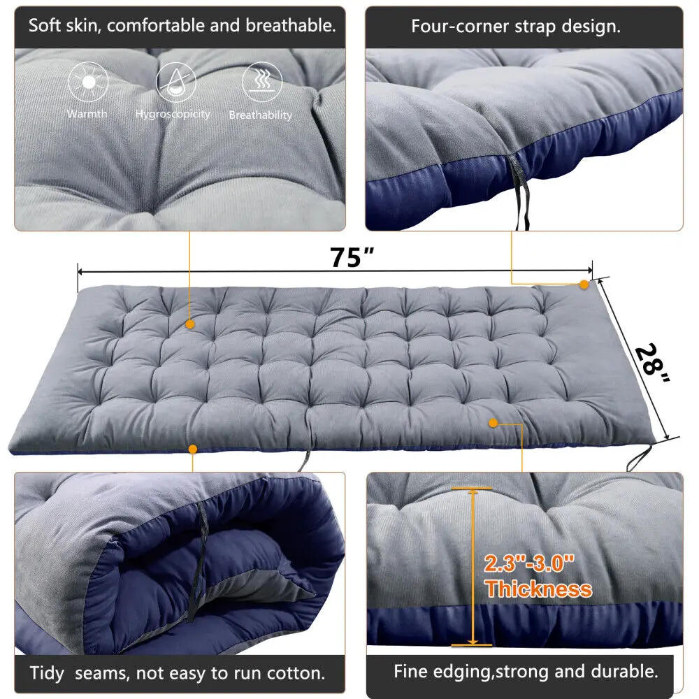 Description Picture 4 of itemCamping Outdoor Folding Bed with Mattress Cot 400 Lbs Heavy Duty Sturdy Portable Stainless Steel Legs Sleeping Cot