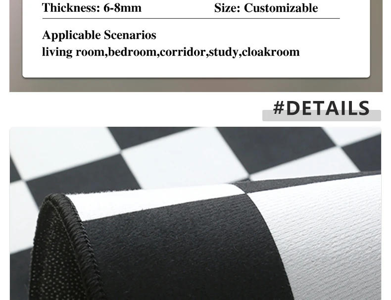 Description Picture 4 of itemGarden Carpet Non-slip Wear-resistant Floor Mat Retro Ethnic Style Large Size Rug Balcony Living Room Outdoor Home Decor Mats