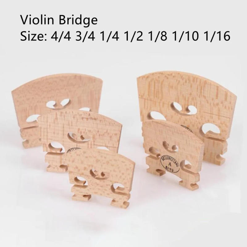 Description Picture 3 of itemViolin Bridge Maple Full Size 4/4,3/4,1/4,1/2,1/8,1/10,1/16 Violin Accessories Luthier Parts Violin Bridge All Size