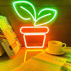Plant Leaf  USB Powered Led Neon Sign Dimmable Neon Light Wall Decor For Room Decor Party Birthday Handmade Gift  Aesthetic