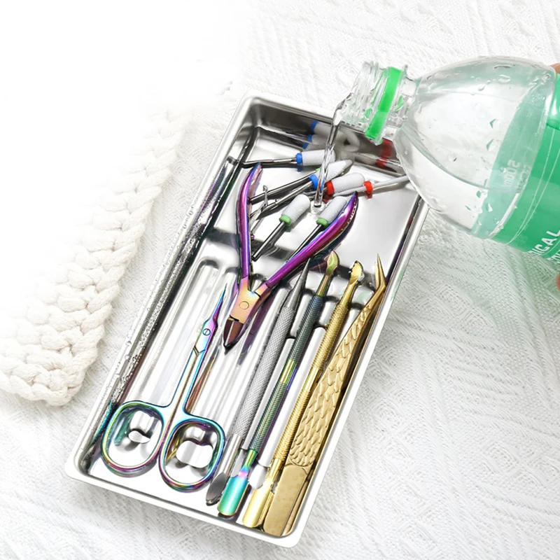 Description Picture 6 of itemNail Art Tools Sterilizer Tray Sterilization Disinfection Box False Nails Dish Nail Tool Storage Box Manicure Salon Accessoires