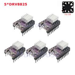 DRV8825 5 pcs stepper motor driver board StepStick DRV 8825 stepping driver controller step engine module radiator heat sink