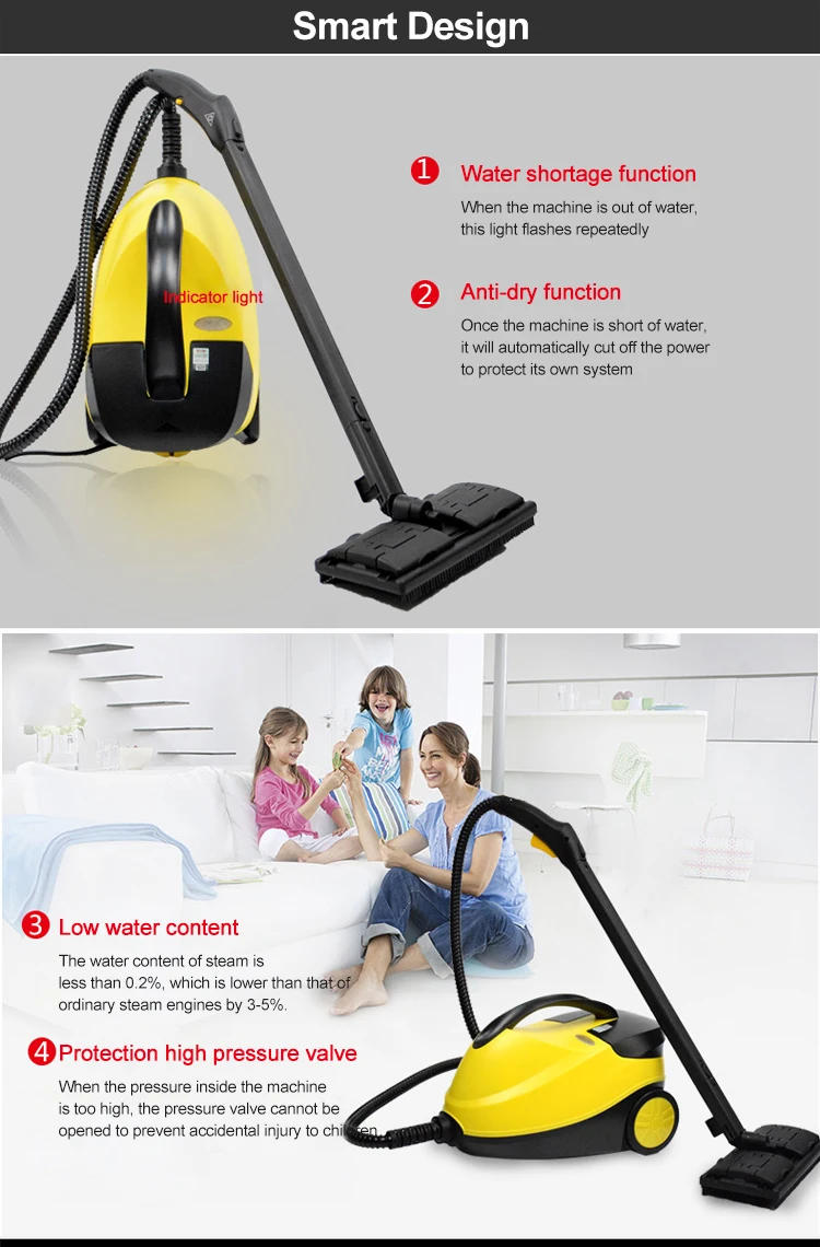 Description Picture 6 of itemHigh Steam Cleaner Kill Mites Disinfector Home Kitchen 2000W  Electric Steam Cleaner for Stain Removal, formaldehyde, Floor, car