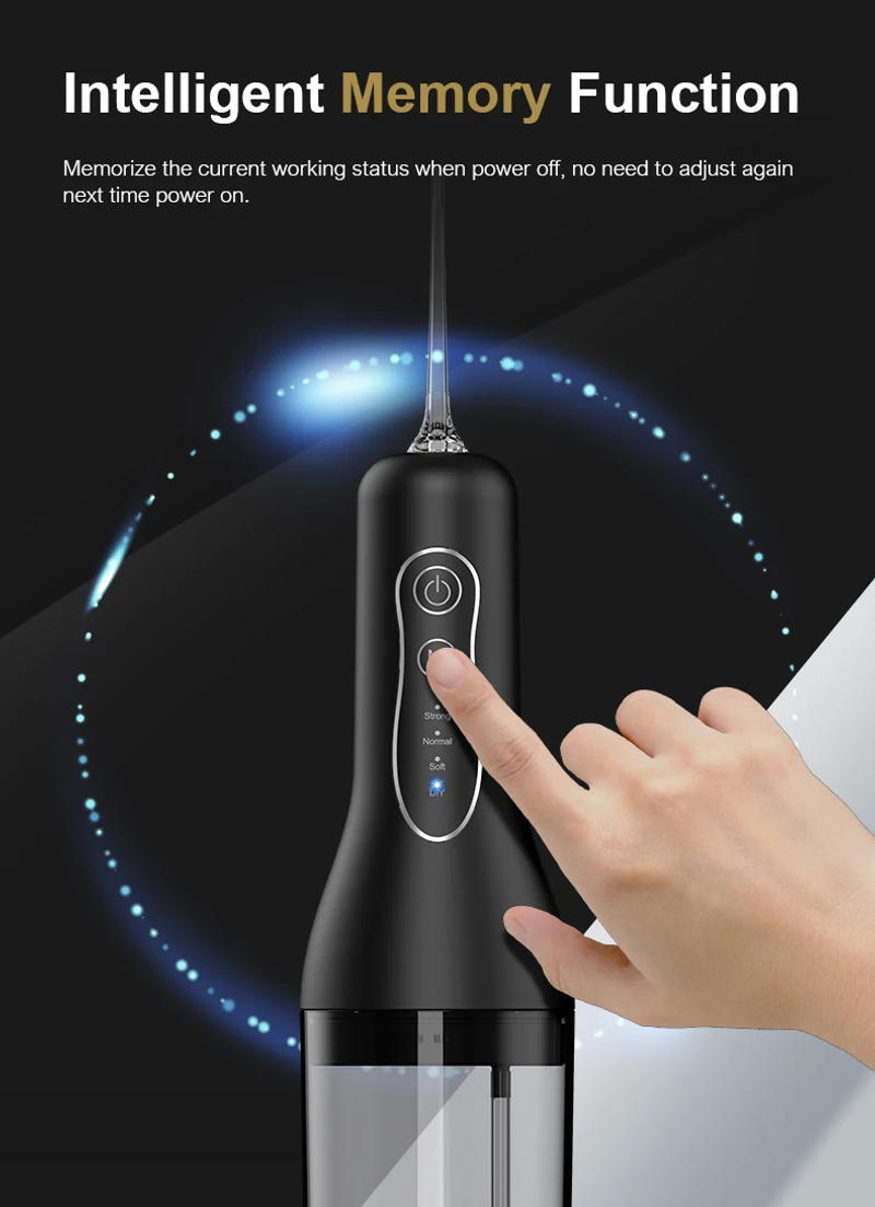 Description Picture 6 of itemOral Irrigator Portable Dental Water Flosser USB Rechargeable Water Jet Floss Tooth Pick 4 Jet Tip 260ml 4 Modes