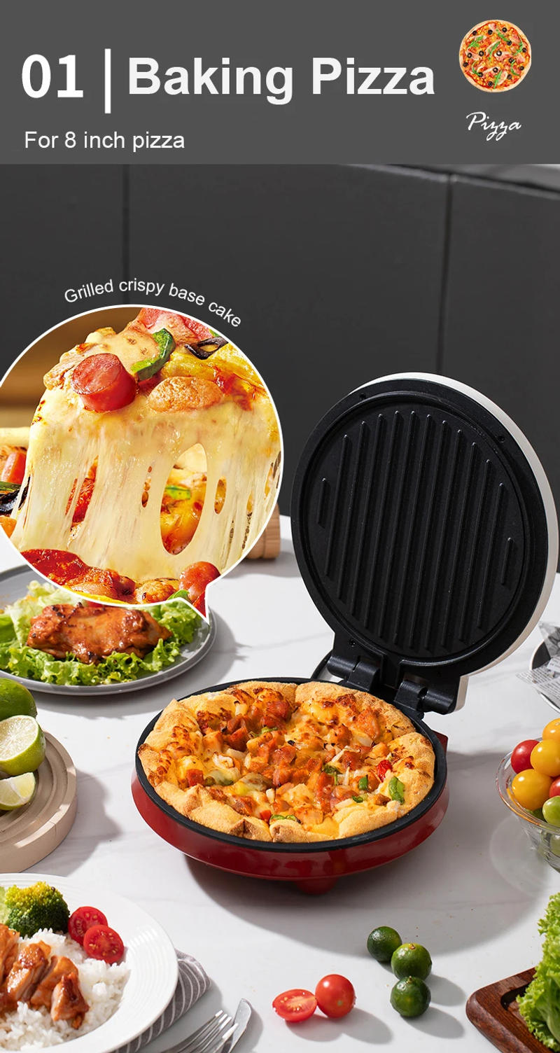 Description Picture 5 of itemMultifunction Pizza Griddle Electric Baking Pan Double-sided Heating Crepe Maker Non-Stick Pancake Cooker Steak Grill Skillet EU