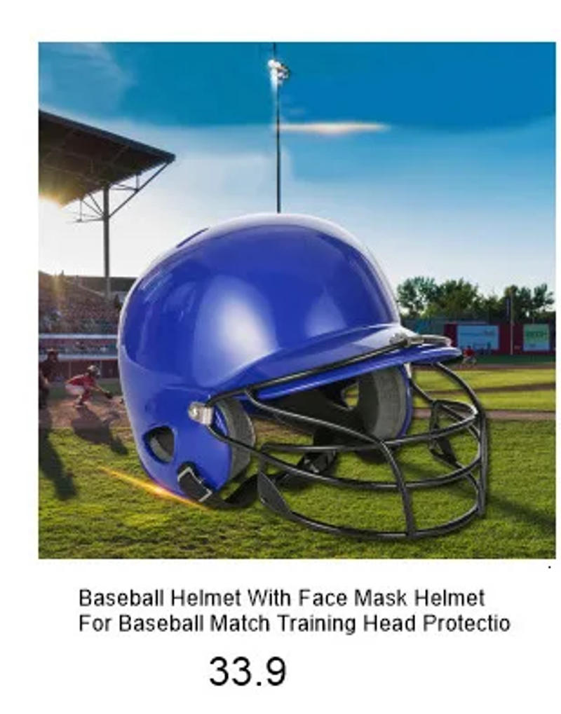 Description Picture 4 of itemProfessional Baseball Helmet for Baseball Match Training Head Protection Baseball Protecter Helmet Cap Kids Teenager Adult Casco