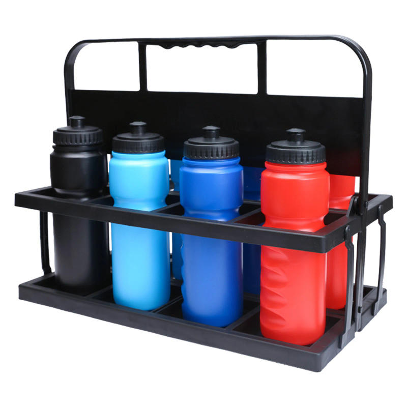 Description Picture 3 of itemSoccers Water Bottle Carrier Beer Rack Handheld Basket Countertop Shelf 8 Square Holes Foldable for Football Hockey Team Sports