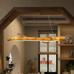 Vintage tree branch Pendant lamp Wood Color resin chandelier for Bedroom restaurant Living room Fixtures Indoor Decor Lighting