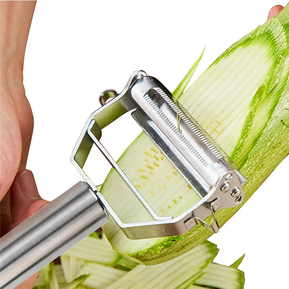 Description Picture 3 of itemStainless Steel Peeler Fruit Vegetable Melon Potato Carrot Cucumber Multifunction Grater Julienne Peeler Slice Home Kitchen Tool