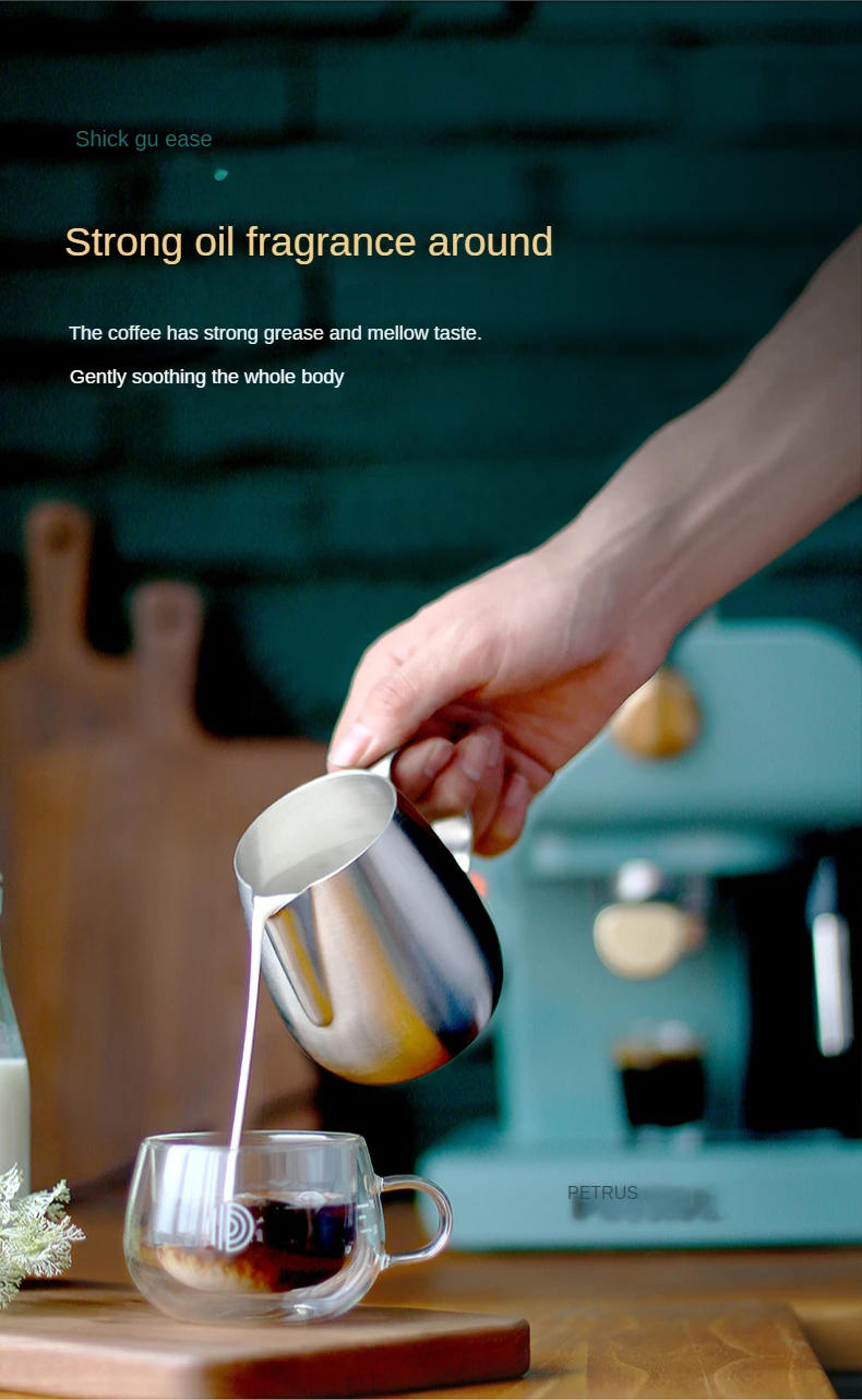 Description Picture 6 of itemRetro coffee machine home small fully semi-automatic Italian espresso commercial steam milk froth kitchen appliance