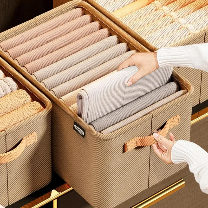 Description Picture 4 of itemThicken Clothes Organizer Pants Sweater Storage Cabinets Drawers Organizer Jeans Storage Box Wardrobe Clothes Storage Organizers