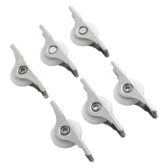Set Scroll Wheel Sliding Wardrobe Window Pulley Hardware Home Kitchen Nylon Plastic+stainless Steel Roller 6pcs